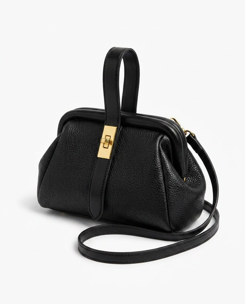 Pleated Frame Crossbody Bag