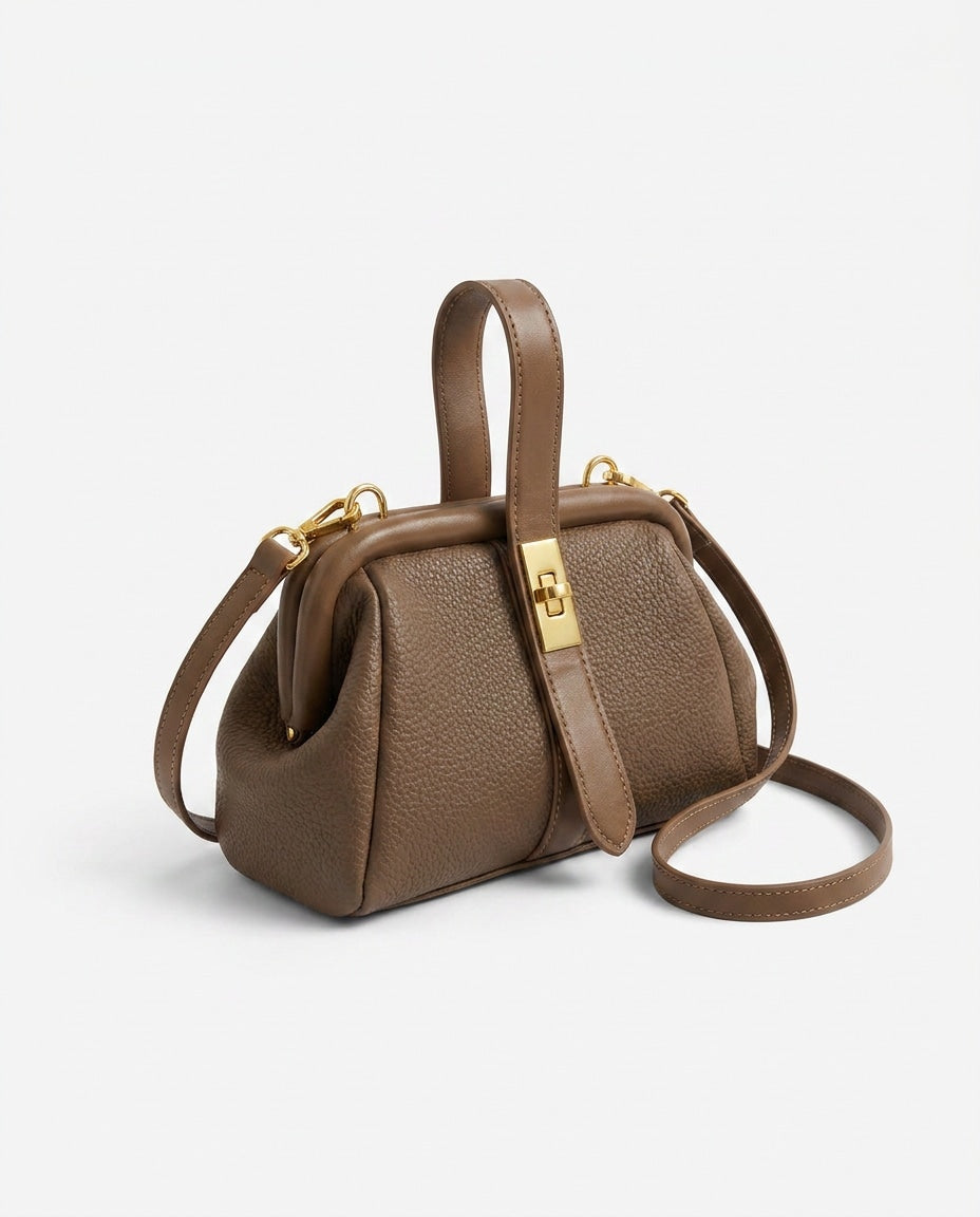 Pleated Frame Crossbody Bag