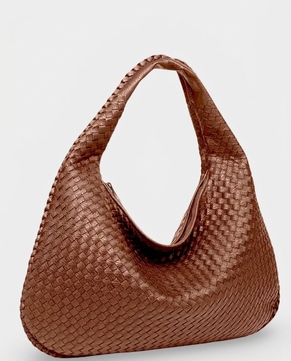 Woven Hobo Shoulder Bag