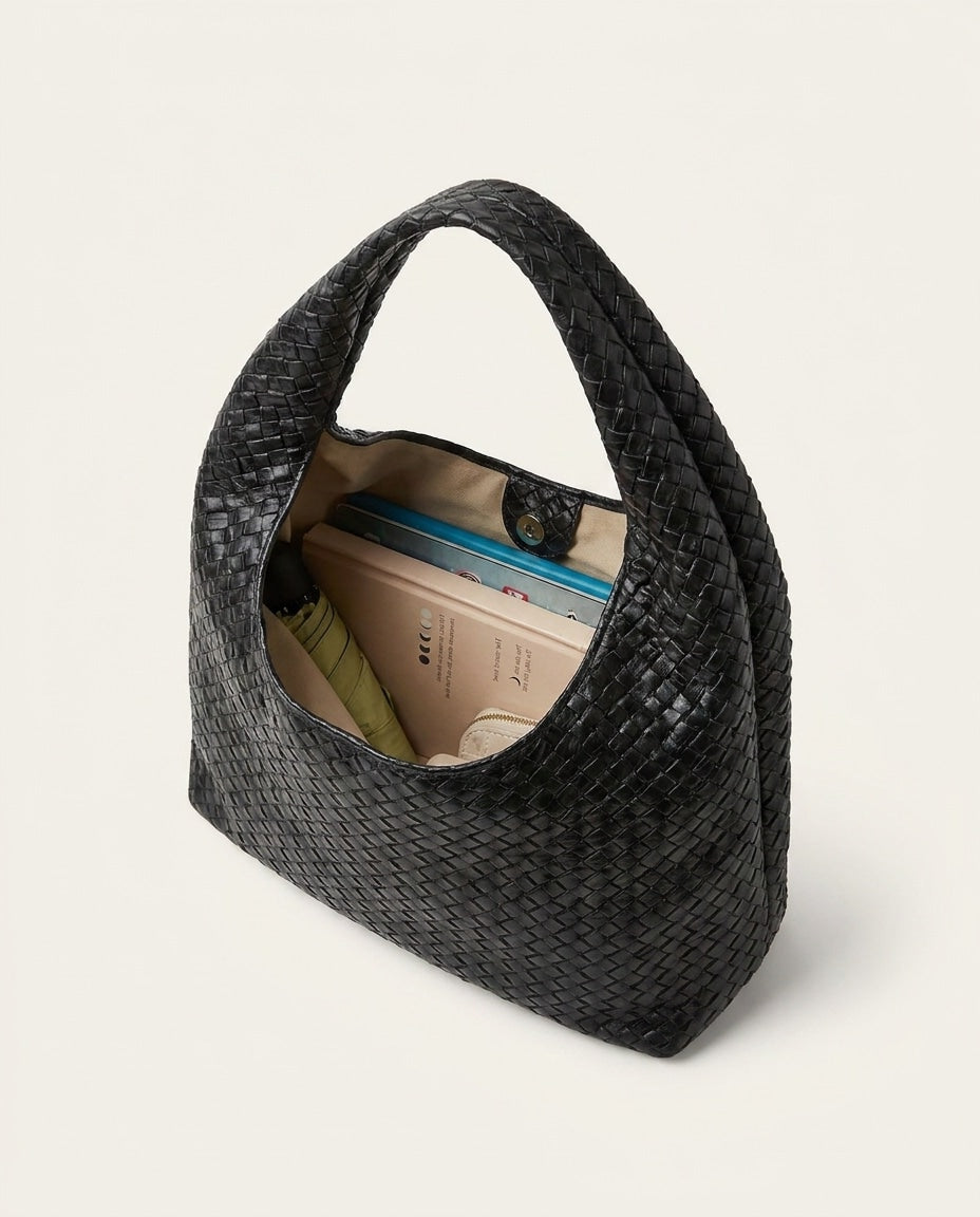 Woven Hobo Shoulder Bag