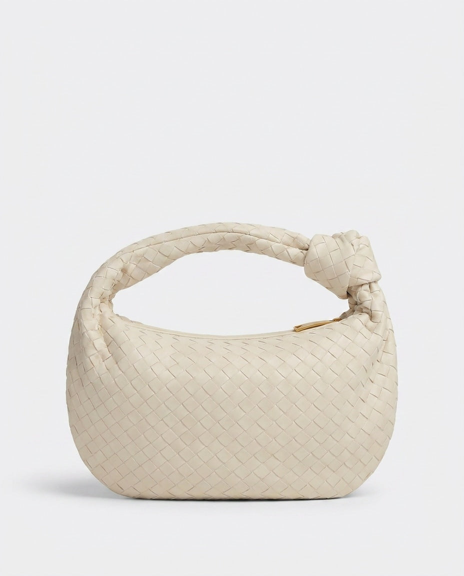 Knotted Woven Hobo Bag