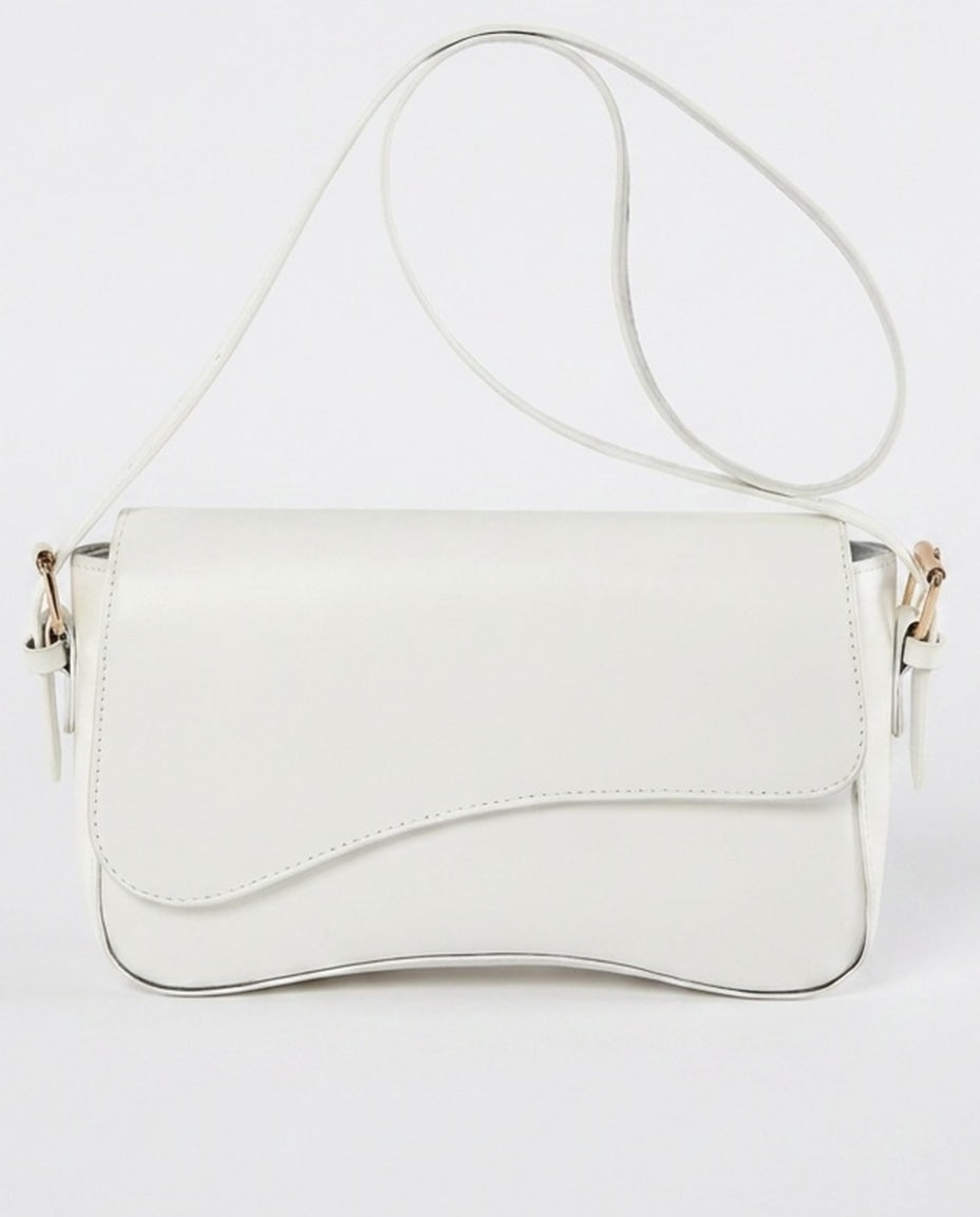 Curved Flap Shoulder Bag