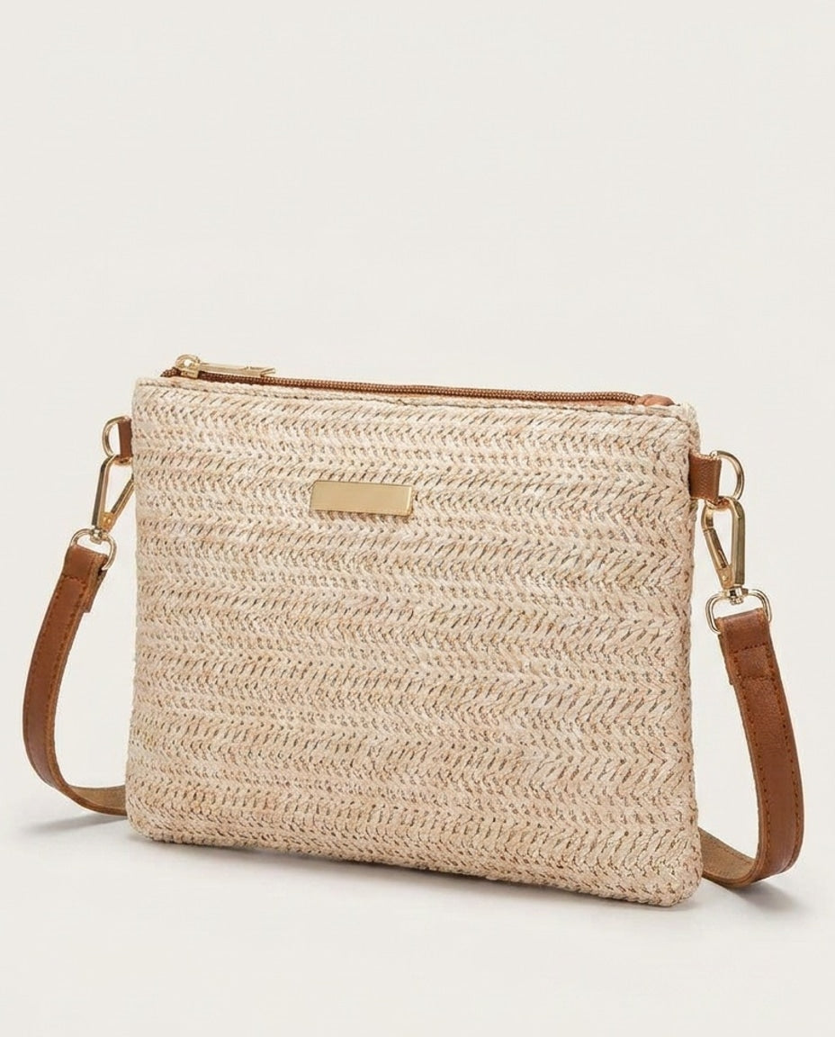 Slim Woven Crossbody Bag