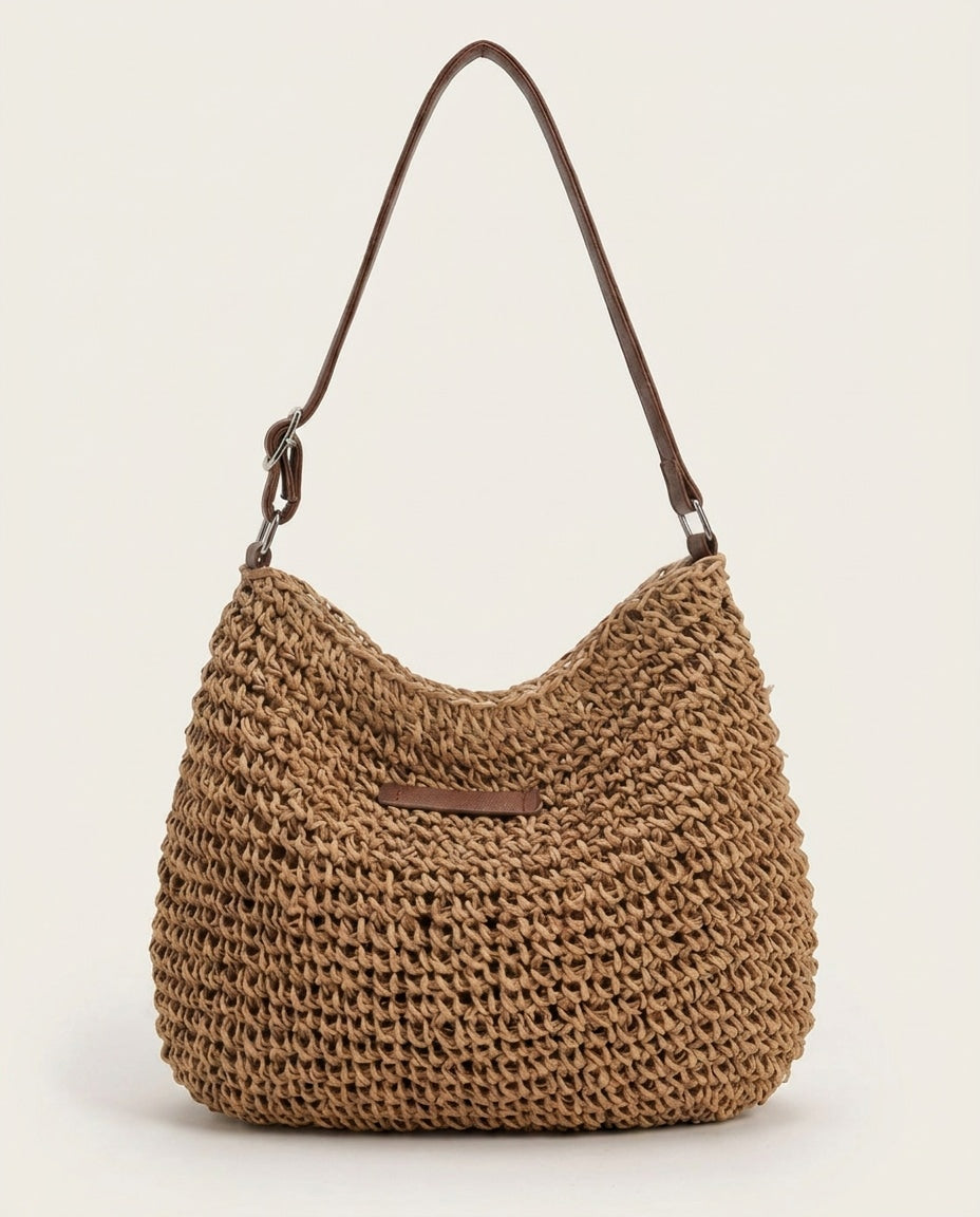 Woven Slouchy Hobo Bag
