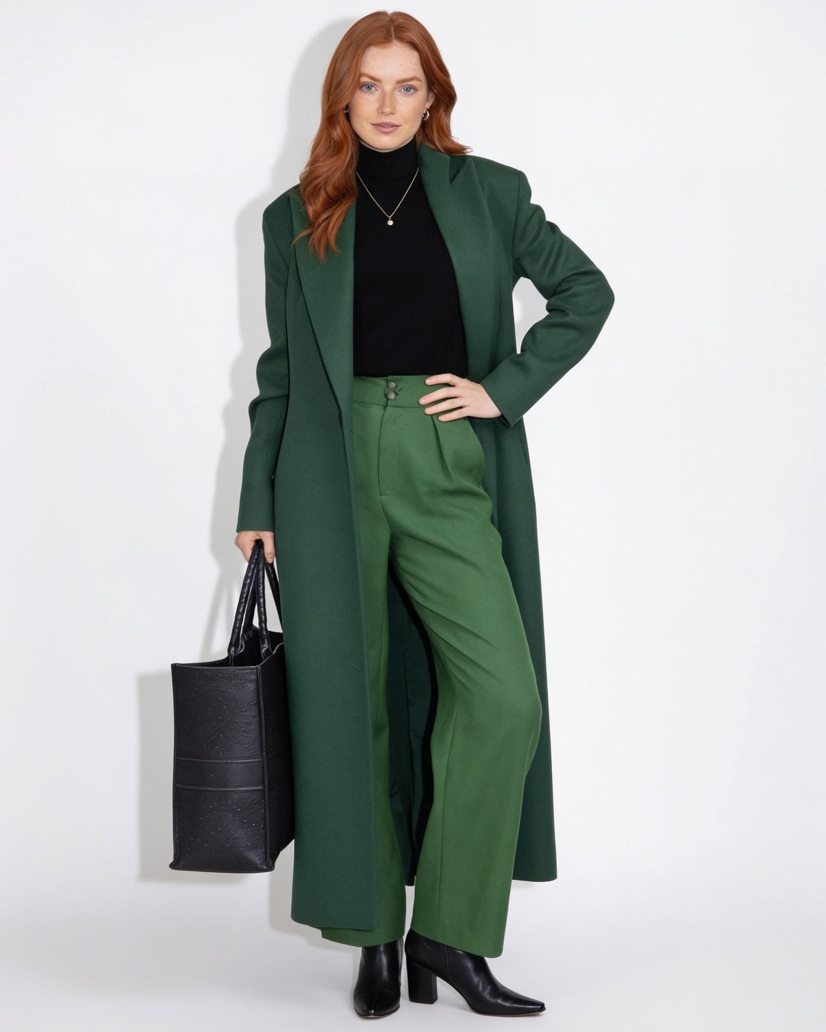 Notch Lapel Single-Breasted Maxi Coat