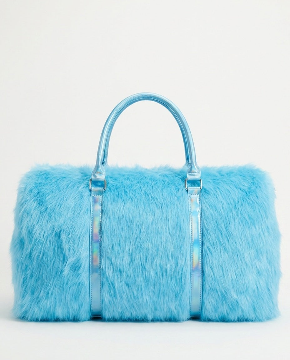 Textured Duffle Shoulder Bag