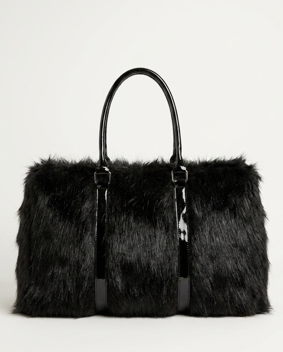 Textured Duffle Shoulder Bag
