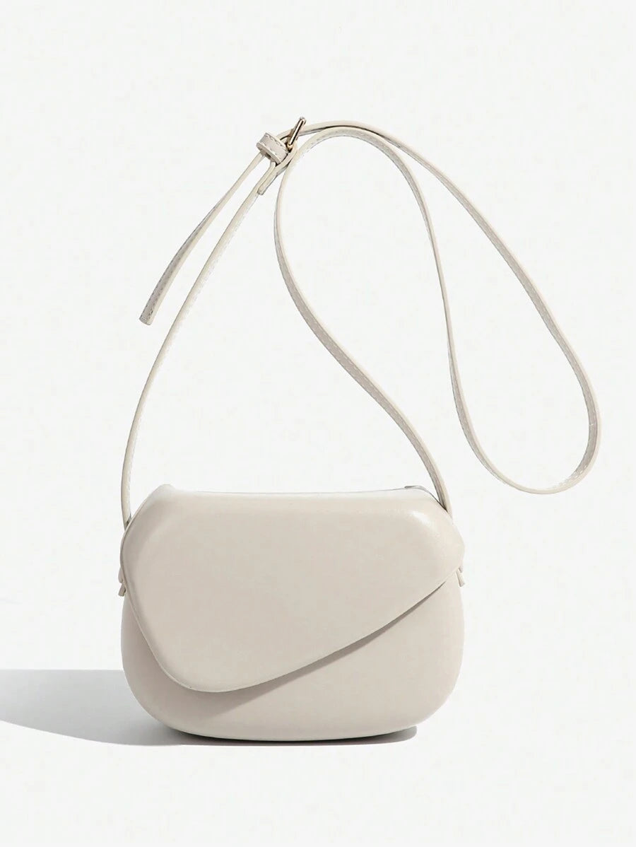 Curved Flap Mini Crossbody Bag