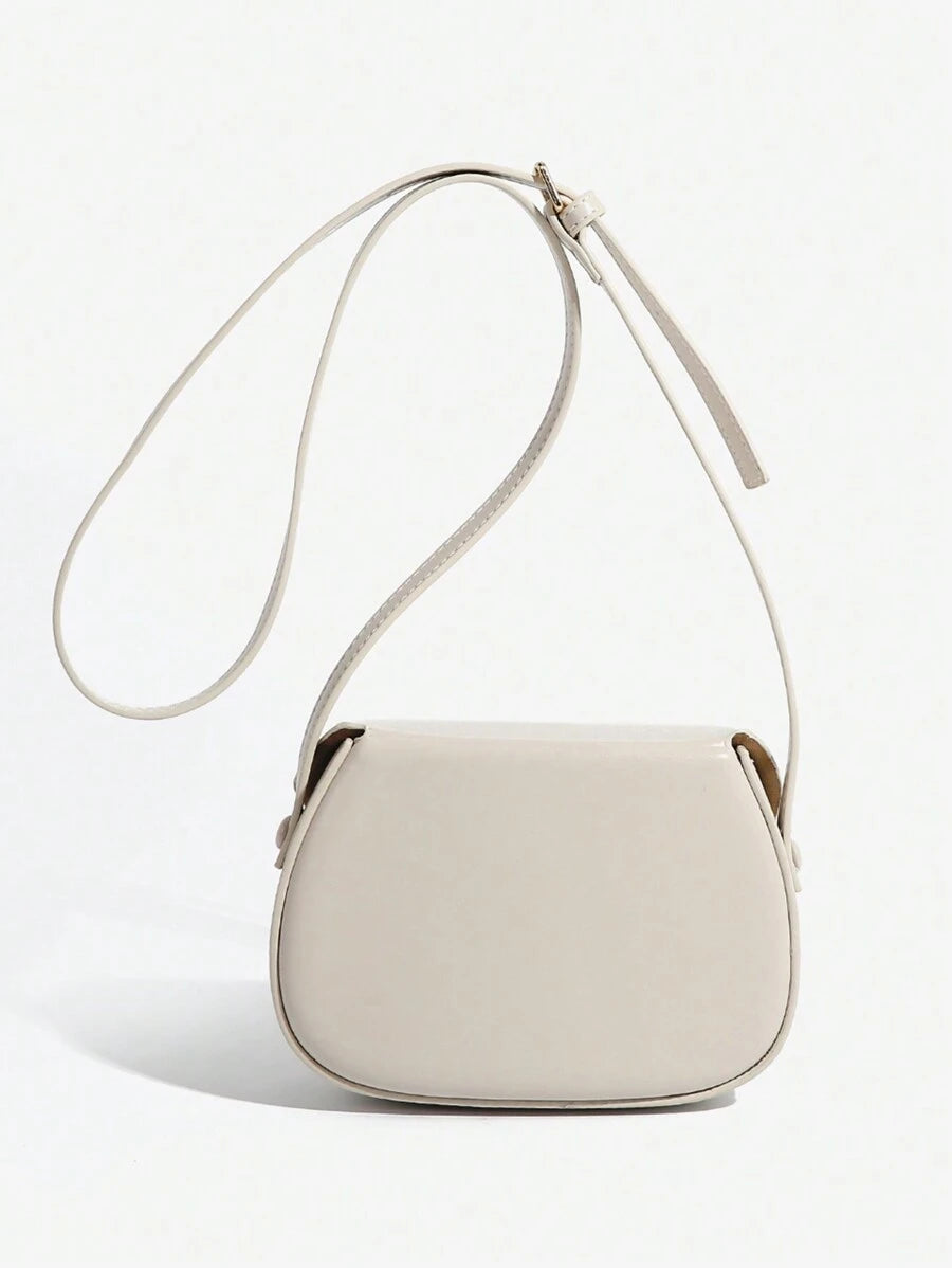 Curved Flap Mini Crossbody Bag