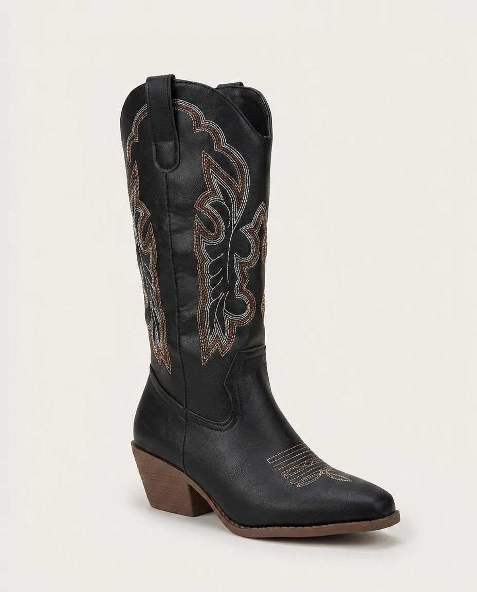 Embroidered Western Cowboy Boots