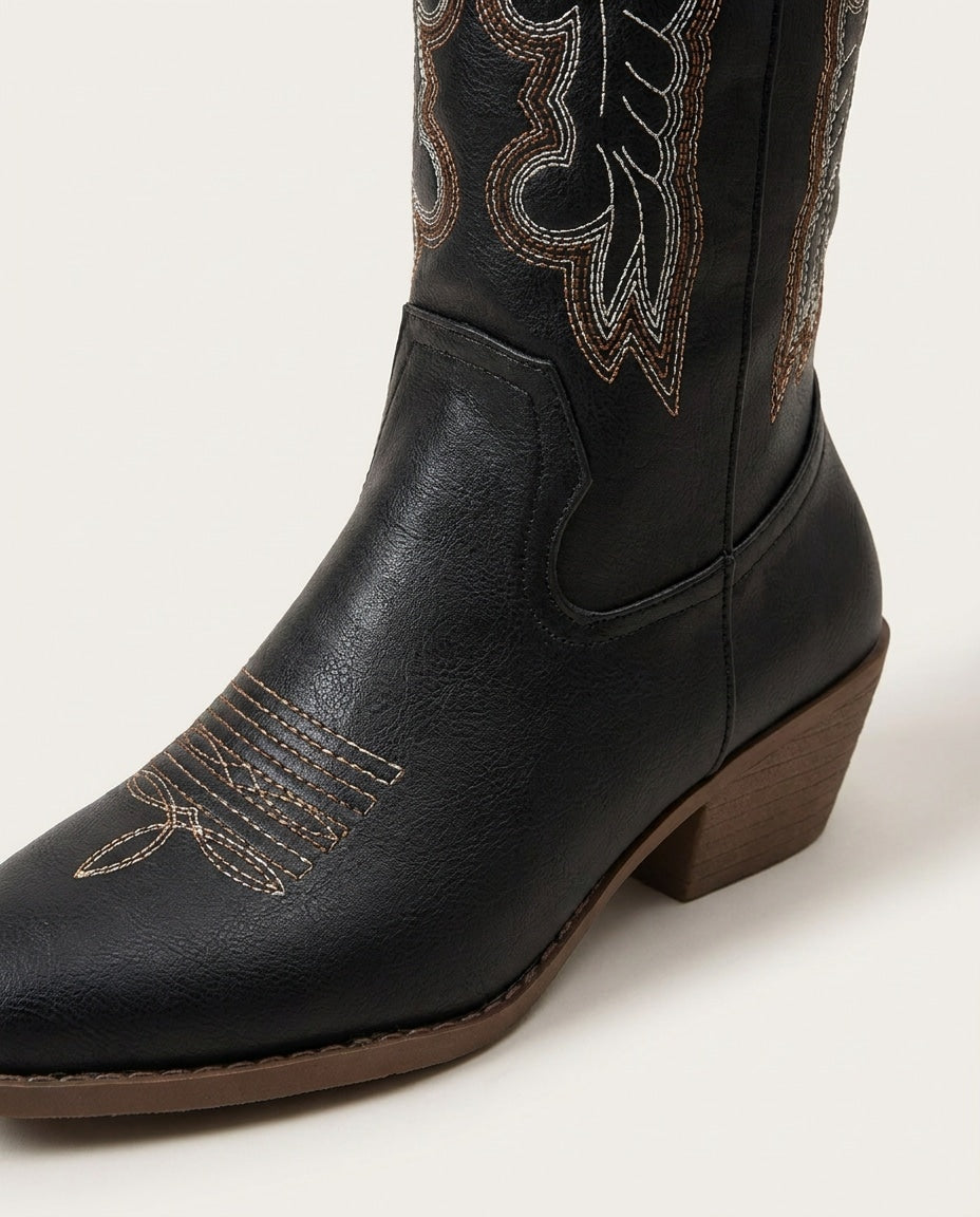 Embroidered Western Cowboy Boots