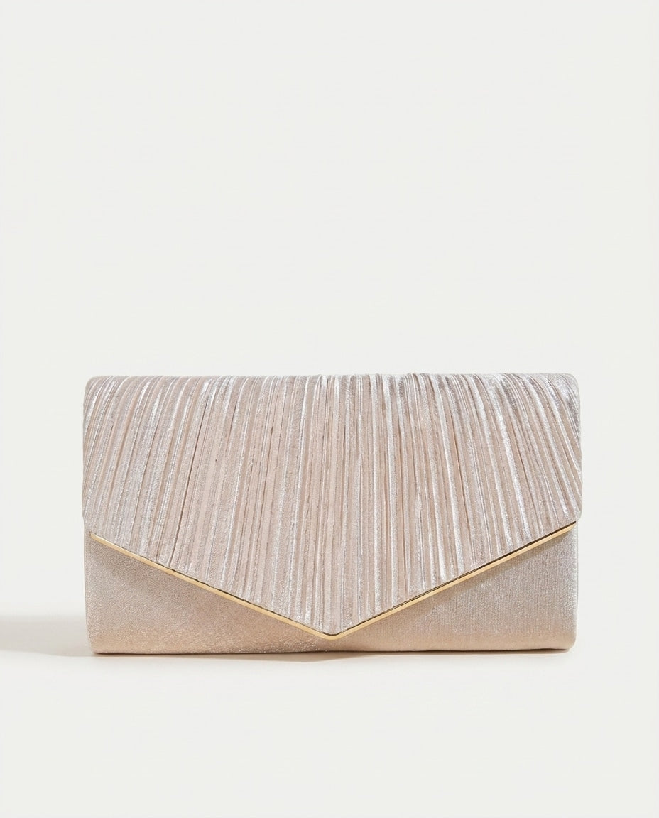 Pleated Envelope Clutch Bag
