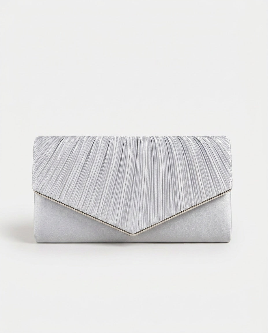 Pleated Envelope Clutch Bag