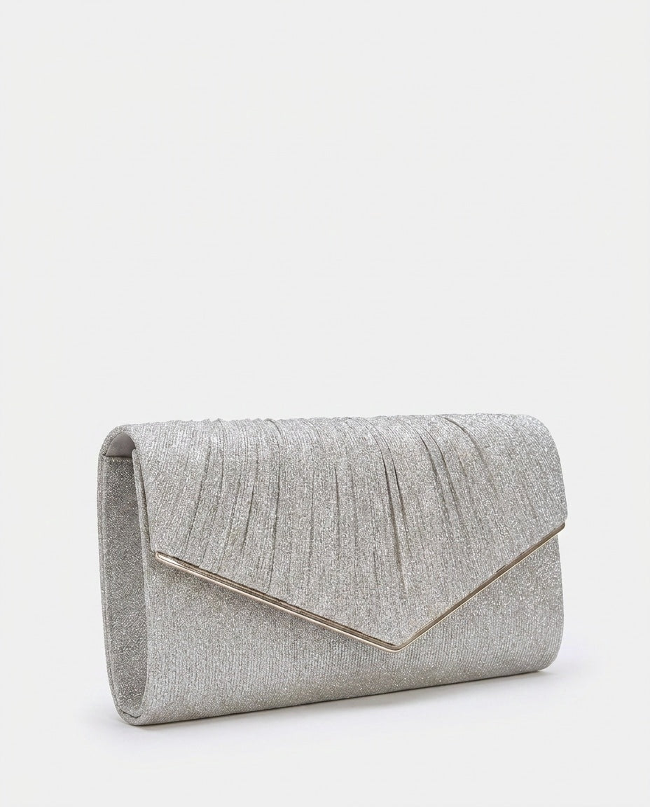 Pleated Envelope Clutch Bag