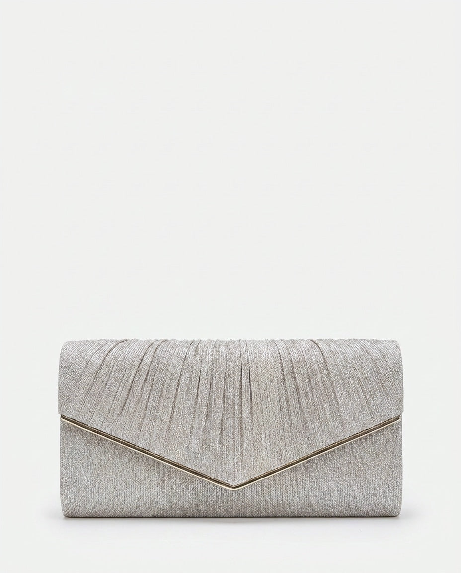Pleated Envelope Clutch Bag