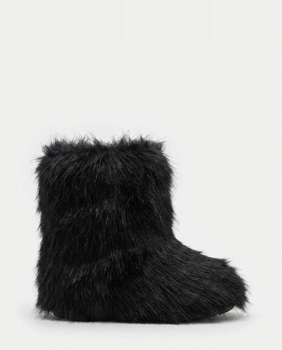 Chunky Shaggy Ankle Boots