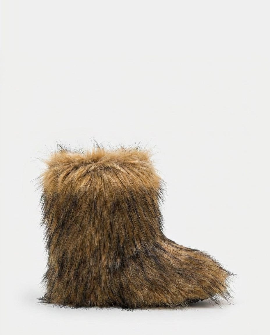 Chunky Shaggy Ankle Boots