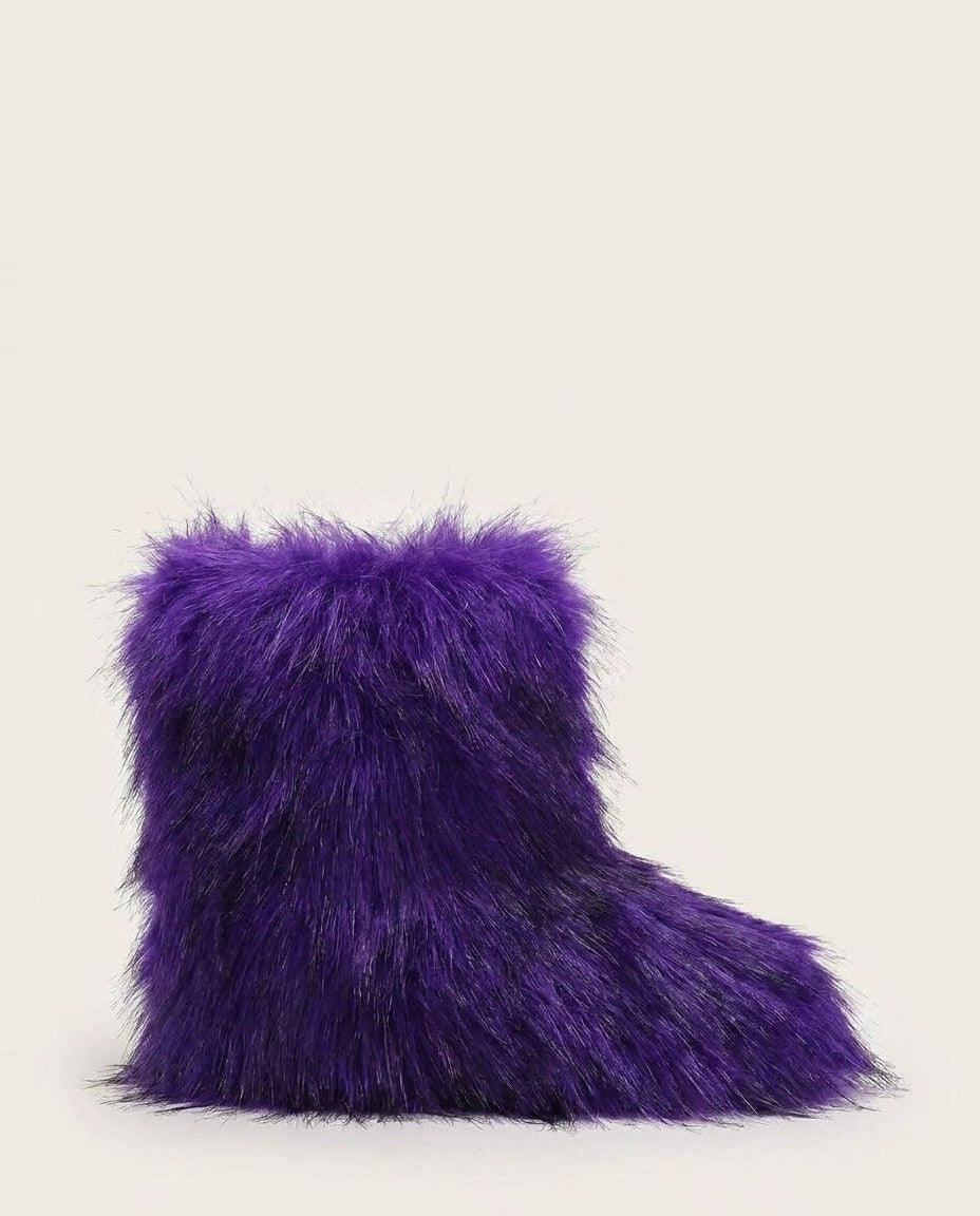 Chunky Shaggy Ankle Boots