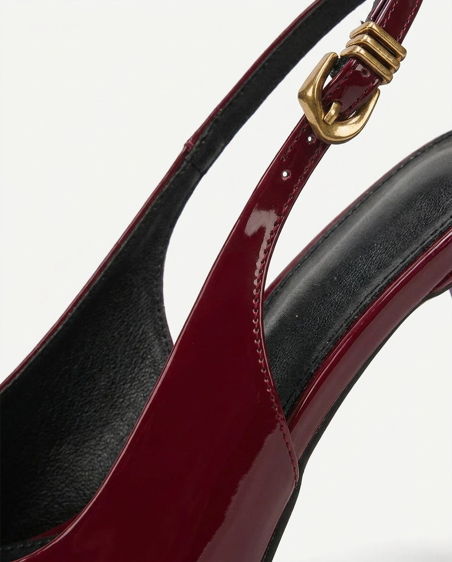Buckle Strap Slingback Heels