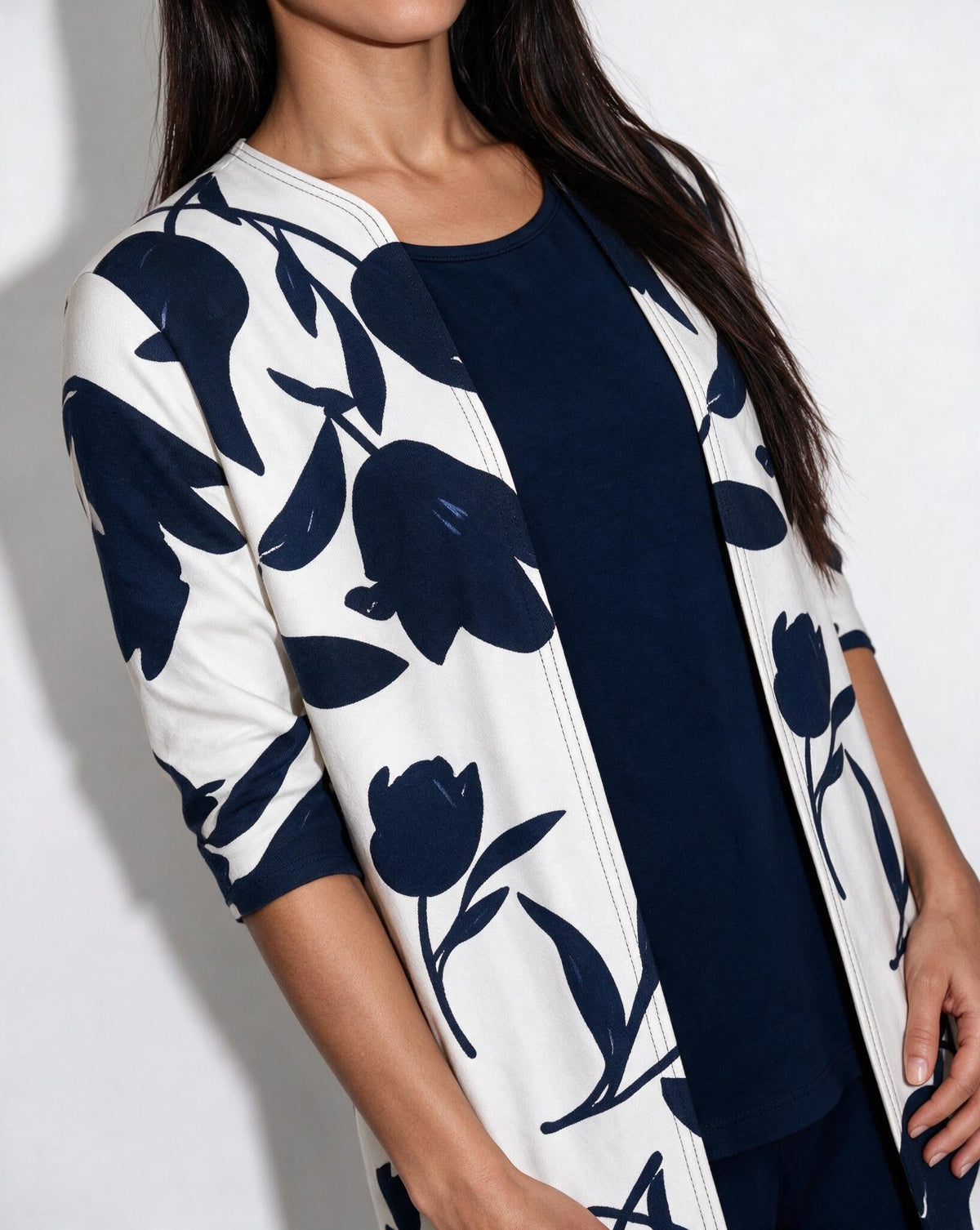Botanical Print Longline Kimono Co-ord