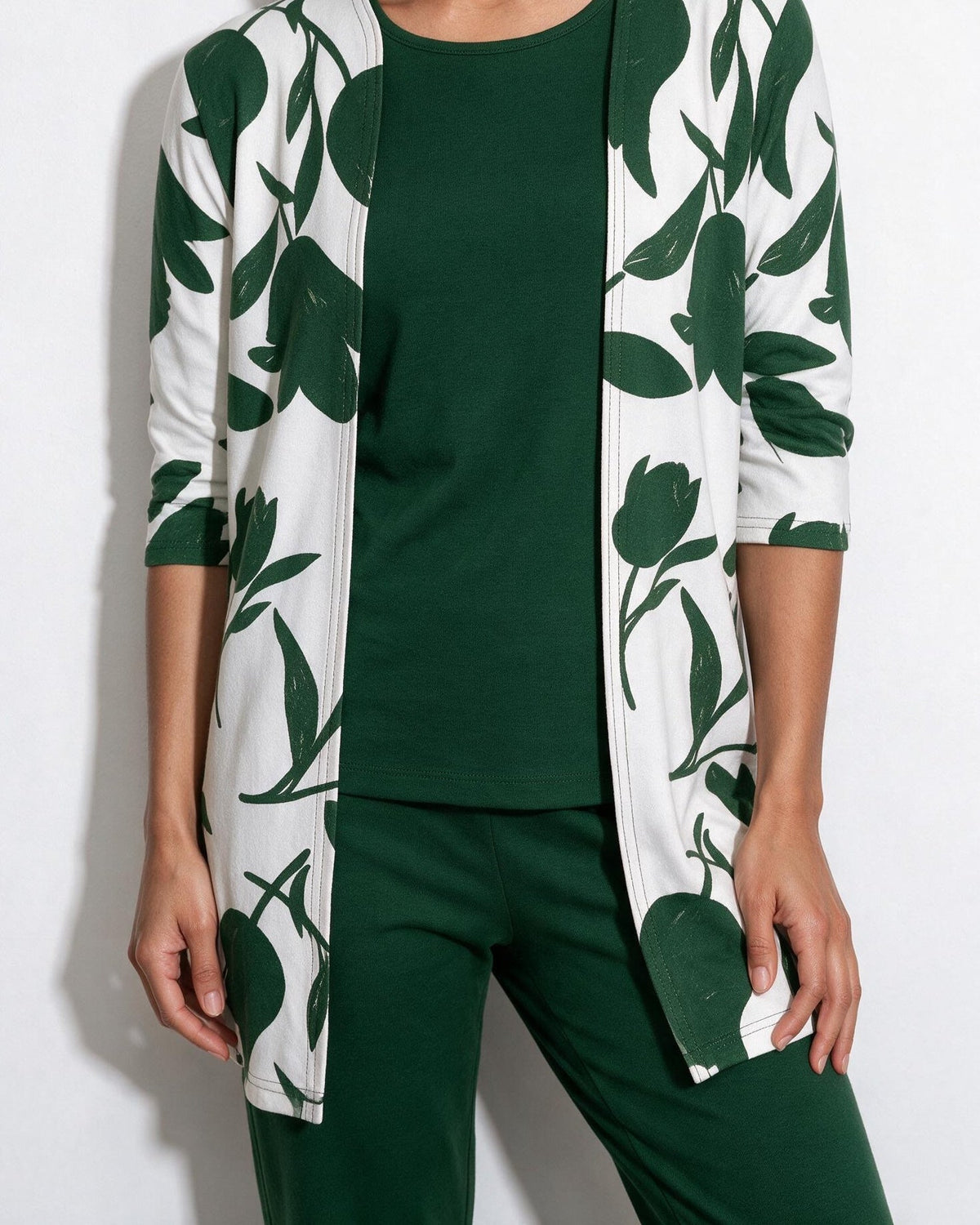 Botanical Print Longline Kimono Co-ord