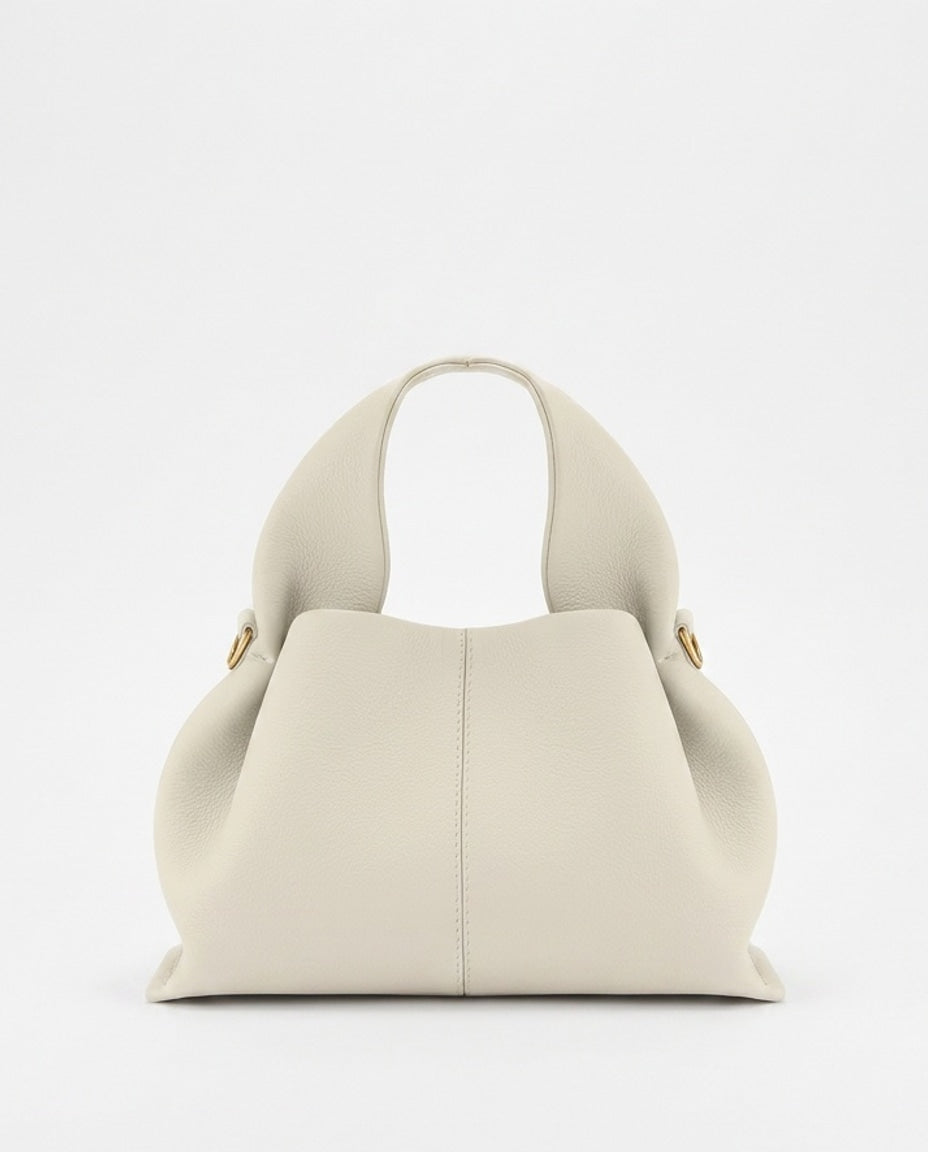 Pebbled Leather Top-Handle Bag