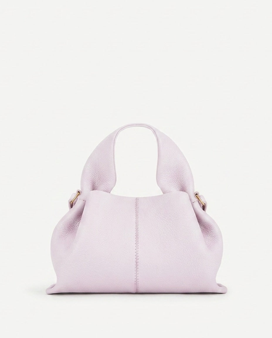 Pebbled Leather Top-Handle Bag