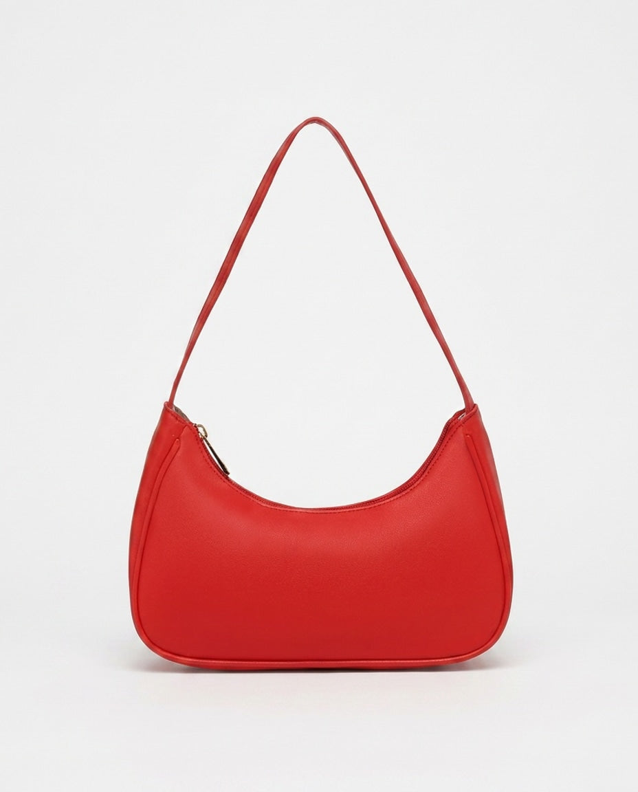 Zip-Top Crescent Mini Handbag