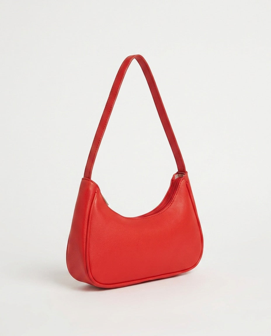Zip-Top Crescent Mini Handbag