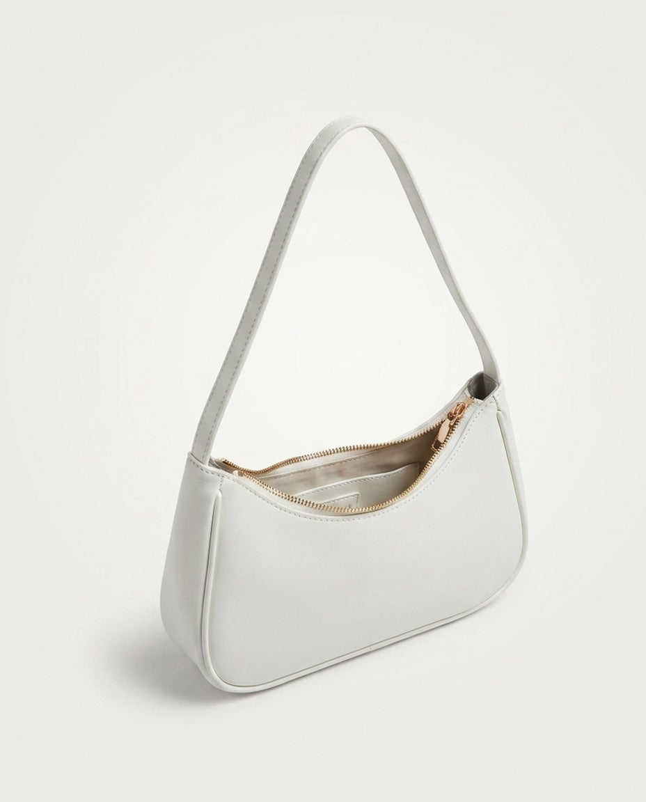 Zip-Top Crescent Mini Handbag
