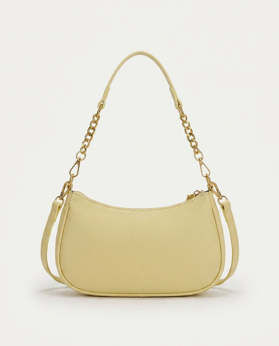 Chain Strap Crescent Crossbody Bag