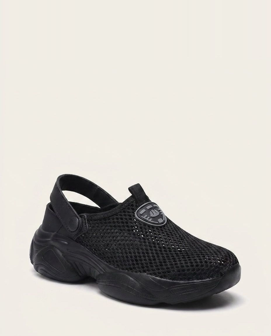 Perforated Mesh Slip-On Mule Trainers