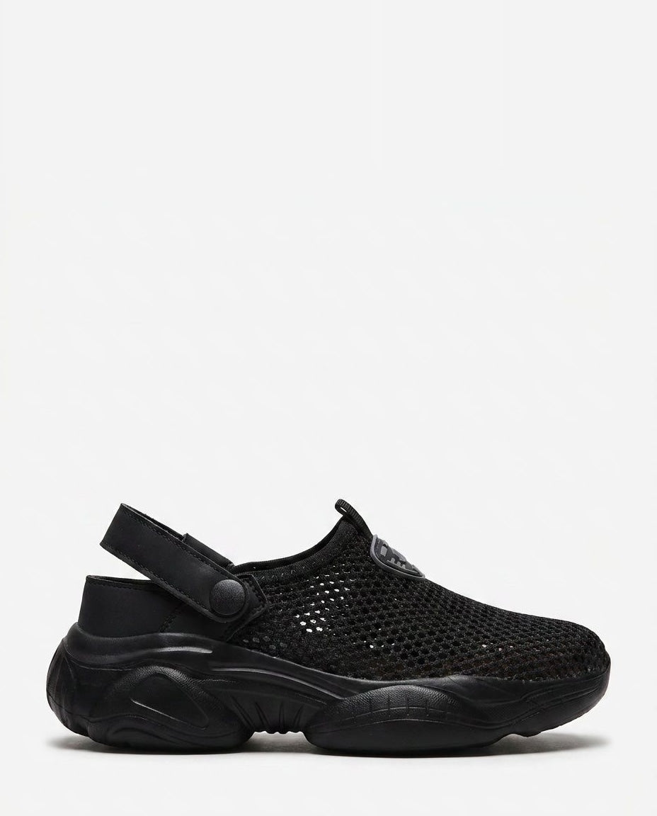 Perforated Mesh Slip-On Mule Trainers