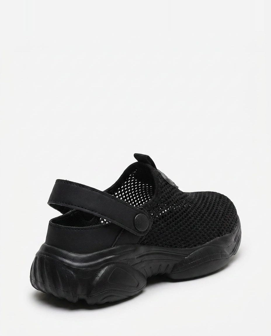 Perforated Mesh Slip-On Mule Trainers
