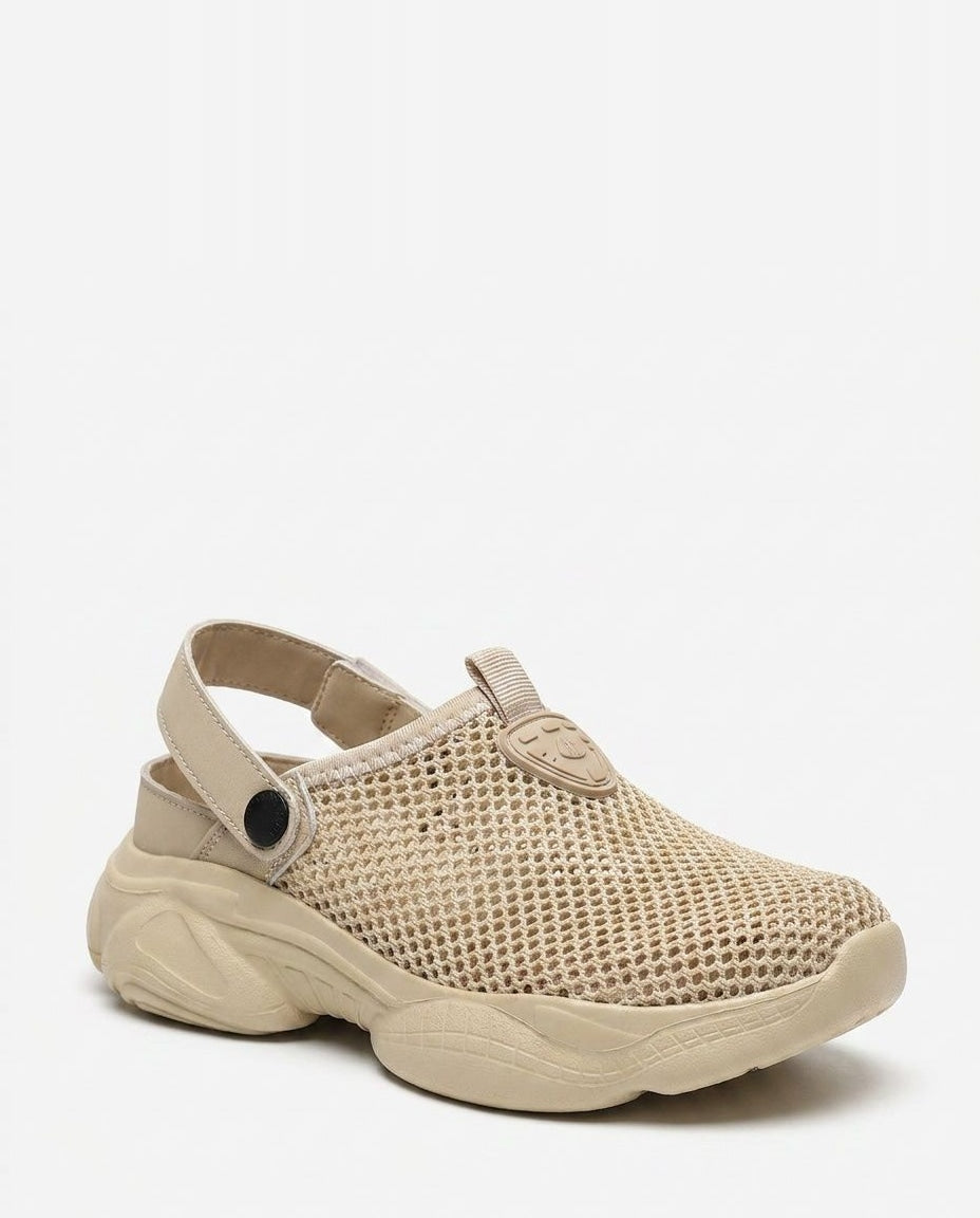 Perforated Mesh Slip-On Mule Trainers
