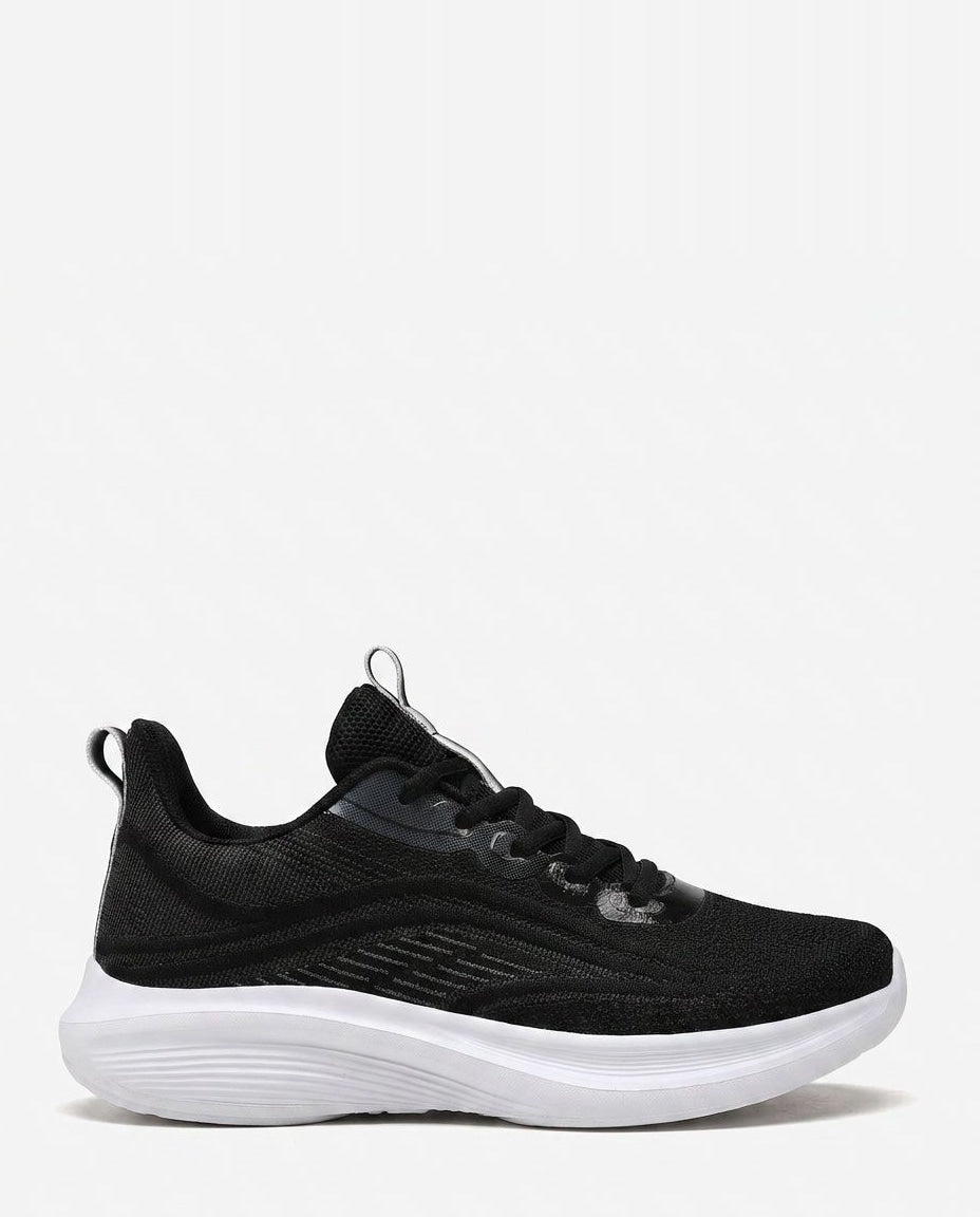 Chunky Wave-Sole Low-Top Lace-Up Trainers