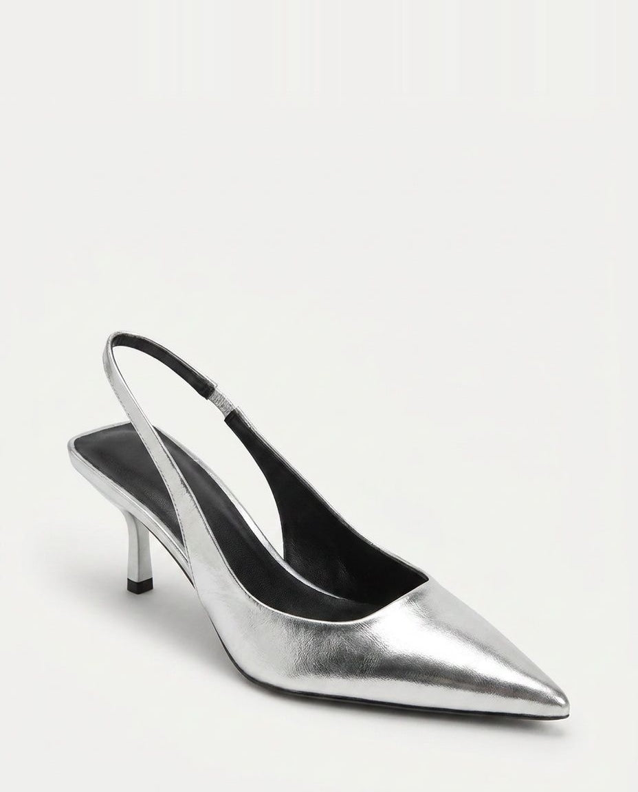 Pointed Toe Slingback Heels