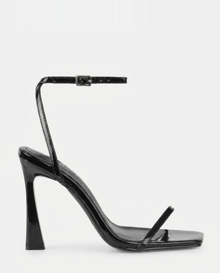 Square Toe Strappy Sandal Heels