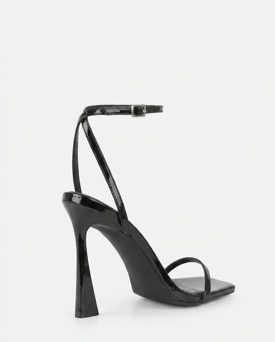 Square Toe Strappy Sandal Heels