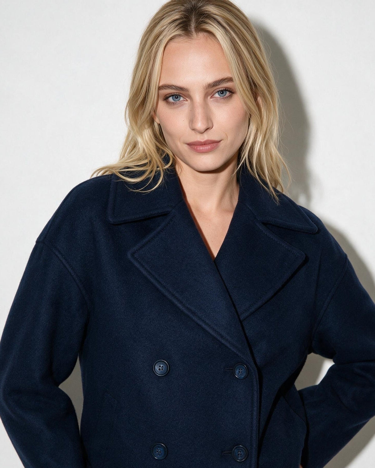 Cropped Oversized Double-Breasted Jacket