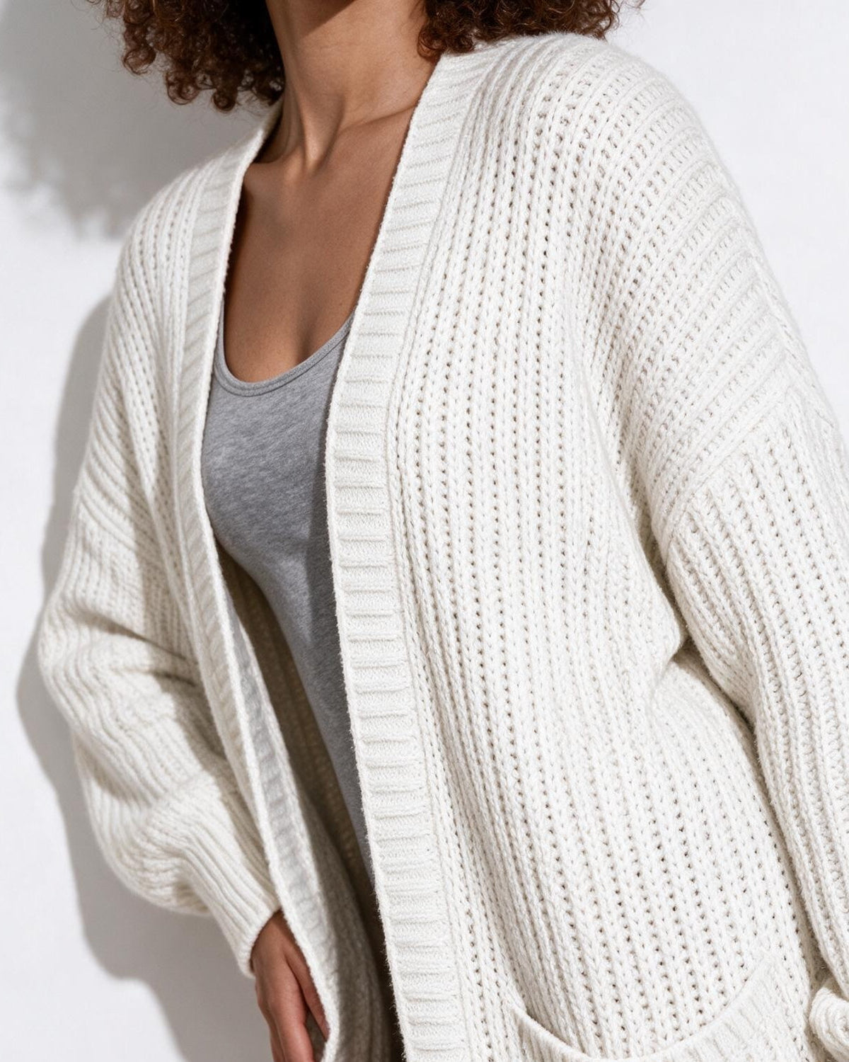 Oversized Open-Front Longline Cardigan