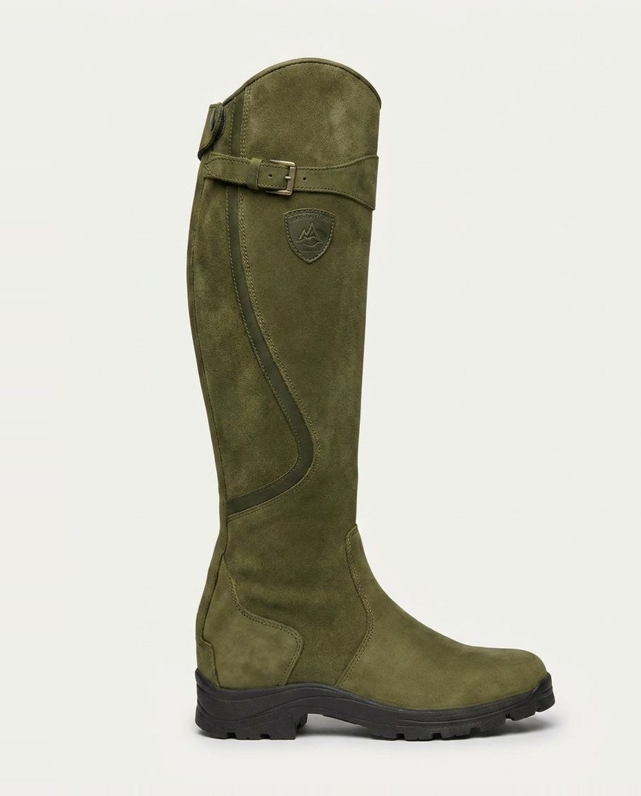 Buckle Strap Leather Knee-High Boots