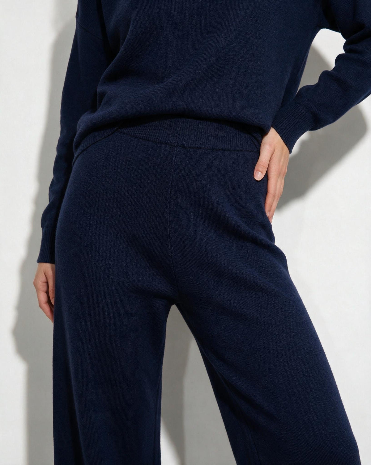 Turtleneck Wide-Leg Knit Loungewear