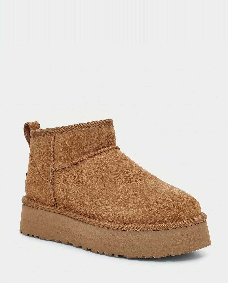 Chunky Platform Mini Ankle Boots