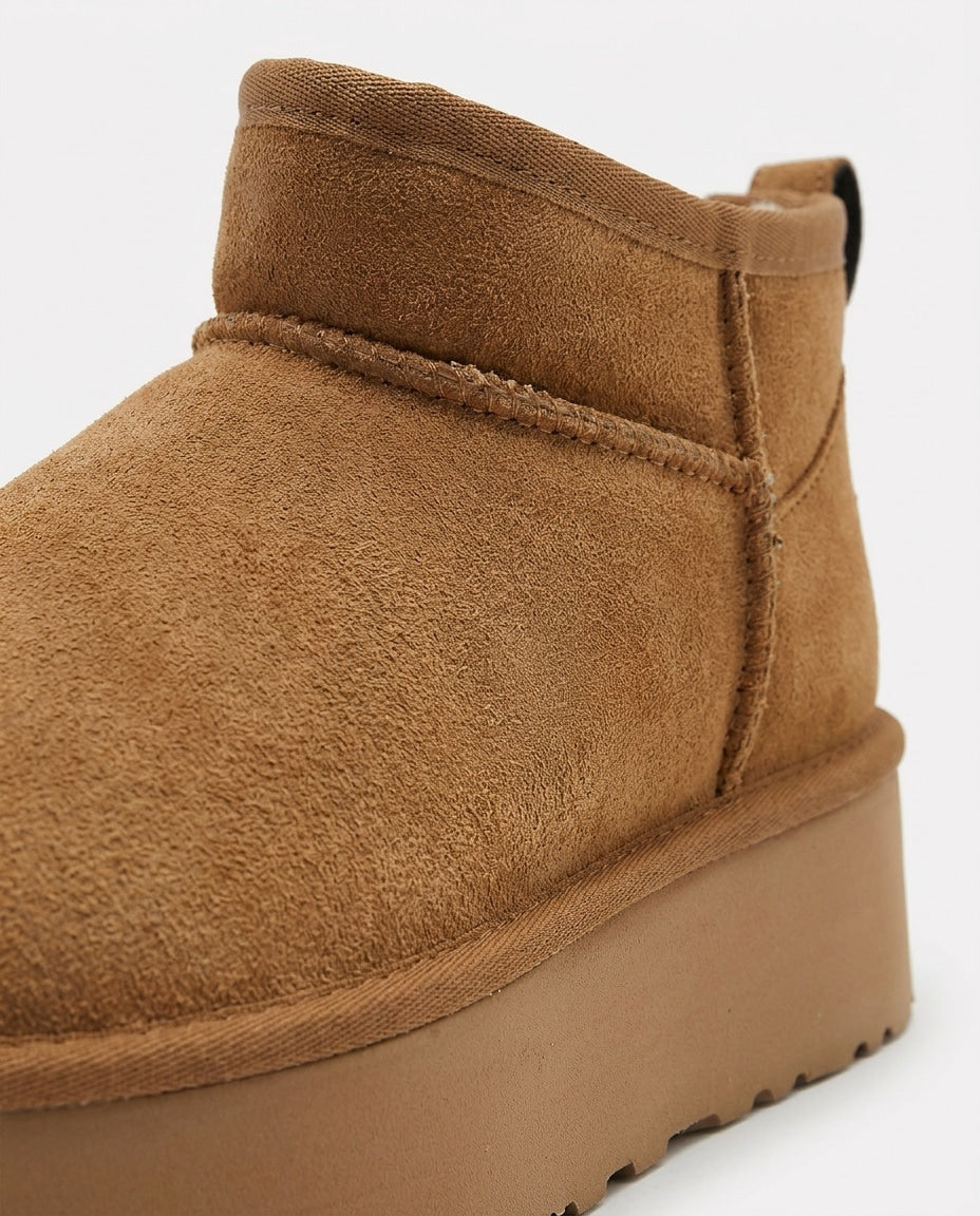 Chunky Platform Mini Ankle Boots