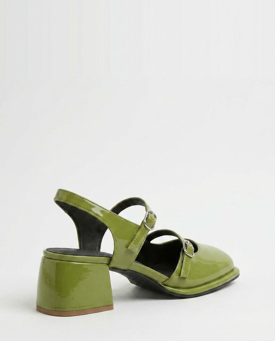 Buckle Strap Slingback Mary Jane Heels
