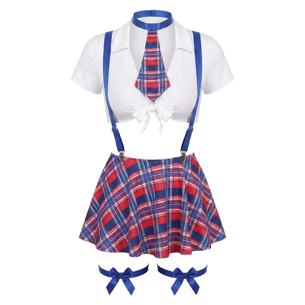 Plaid Schoolgirl Role Play Costume
