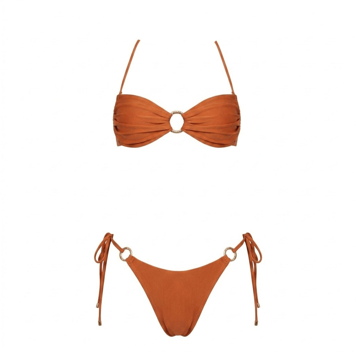 Bandeau Ring Detail Bikini Set