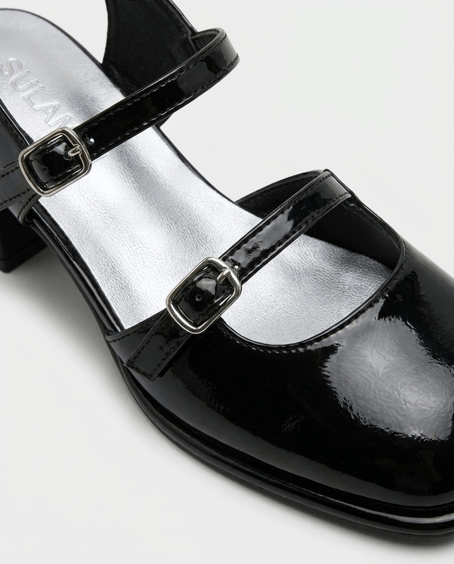 Buckle Strap Slingback Mary Jane Heels
