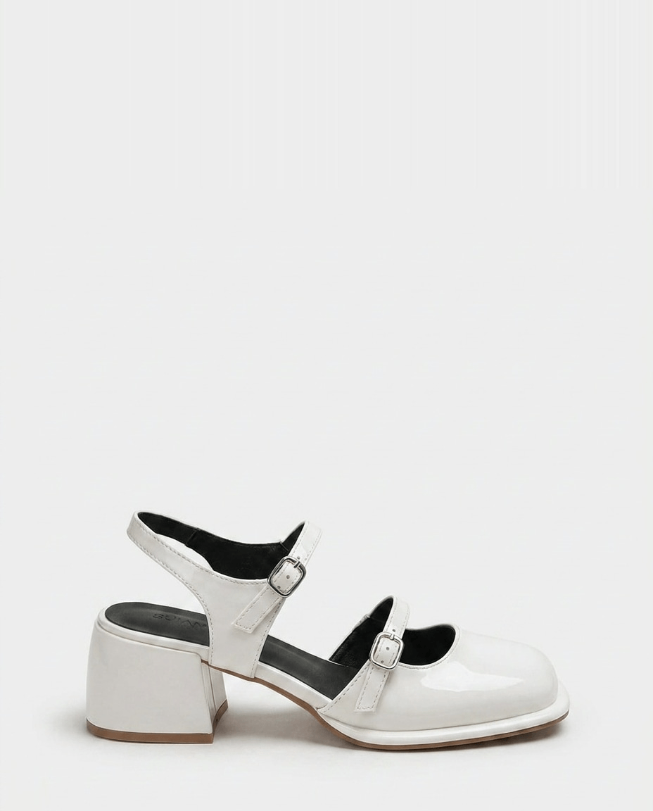 Buckle Strap Slingback Mary Jane Heels